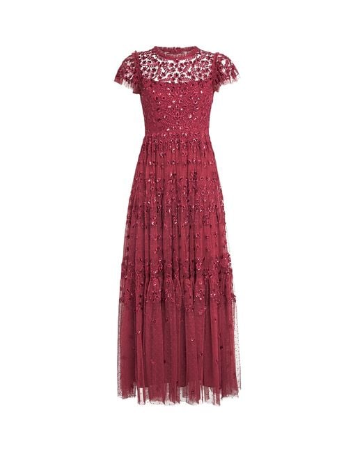 Needle & Thread Red Clover Midi Dress