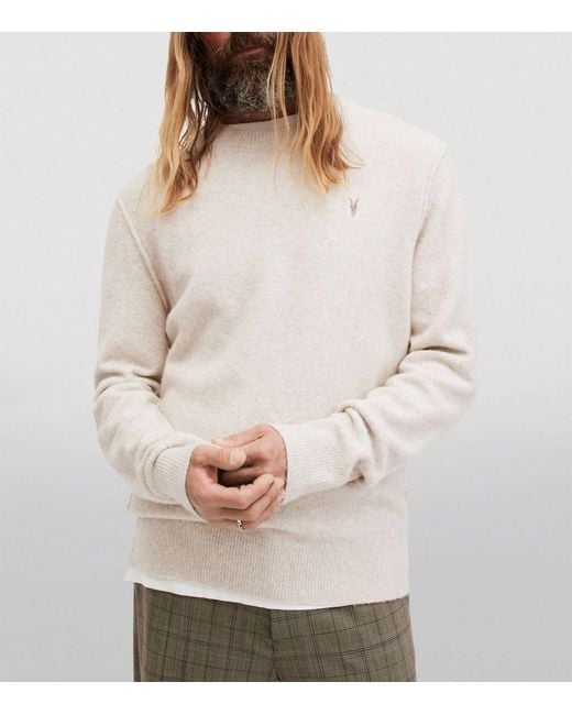 AllSaints Natural Wool-blend Statten Sweater for men