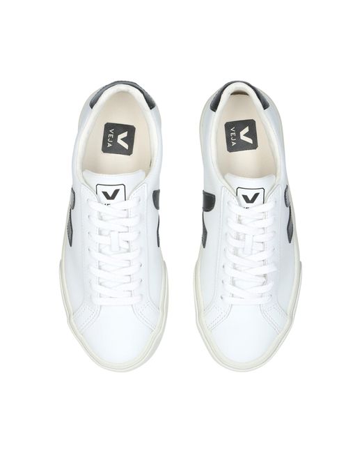 Veja White Leather Esplar Sneakers