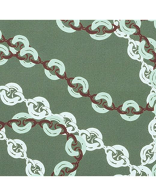 Loewe Green Silk Donut Chain Scarf