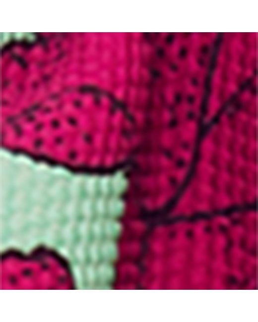 LaDoubleJ Pink Floral Ruffle Bikini Top