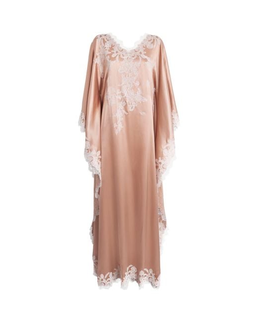 Torlowei Pink Silk Lace Tokoni Kaftan
