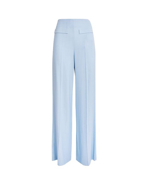 Sandro Blue Wide-Leg Trousers