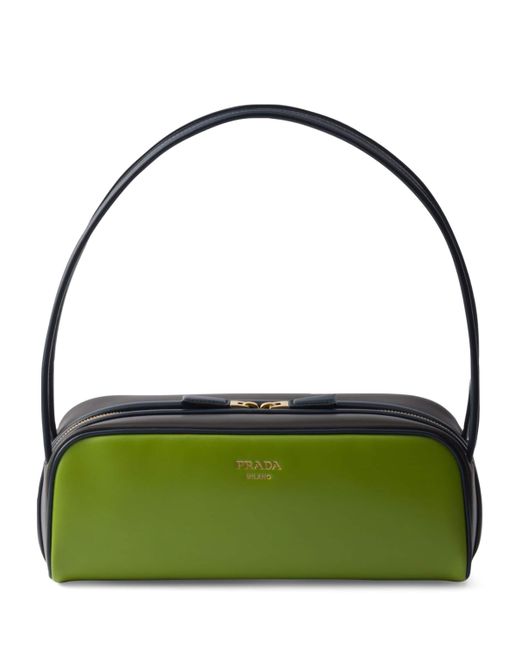 Prada Green Leather Swing Shoulder Bag