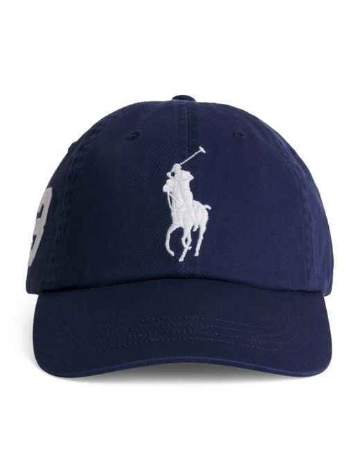 Polo Ralph Lauren Blue Cotton Polo Pony Baseball Cap for men