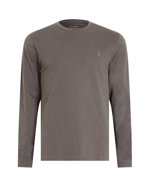 AllSaints Gray Cotton Brace T-shirt for men