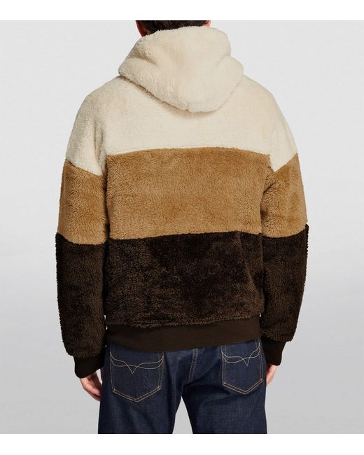 Polo Ralph Lauren Brown Colour-block Fleece Hoodie for men