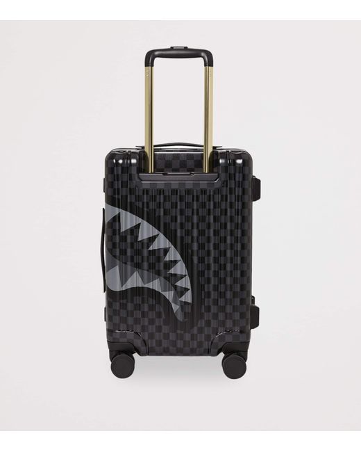 Sprayground Metallic Printed Check Cabin Suitcase