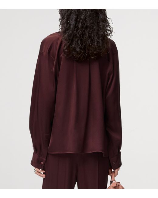 Loewe Purple Silk Pyjama Blouse