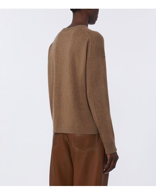 Max Mara Brown Virgin Wool-Cashmere Sweater