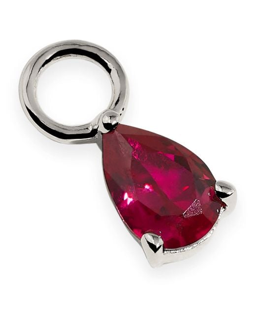 Astrid & Miyu Red And Ruby Birthstone Earring Charm