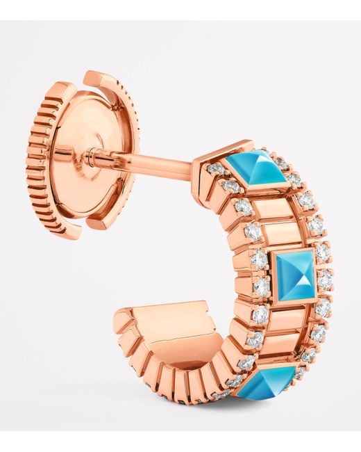 Marli New York Blue Mini, Diamond And Life Hoop Earrings