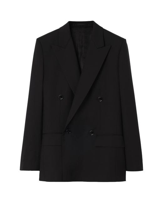 Burberry Black Wool Double-Breasted Blazer