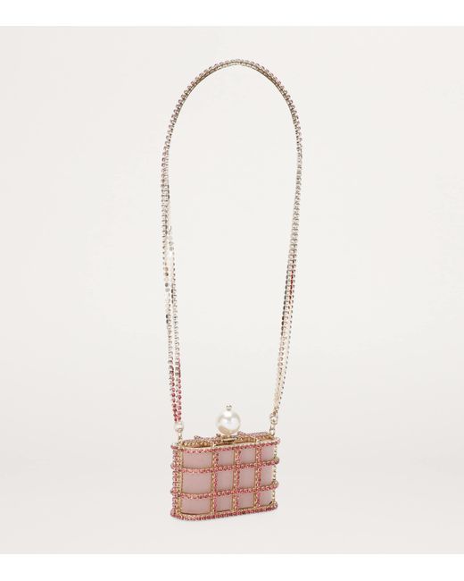 Rosantica Pink Mini Crystal-Embellished Holli Cross-Body Bag