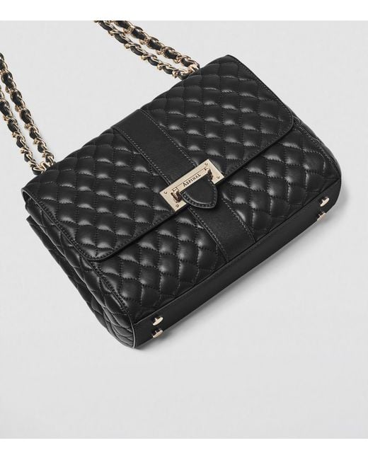 Aspinal Black Large Lottie Shoulder Bag