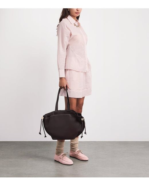 Claudie Pierlot Pink Cotton-Blend Pinstripe Shorts