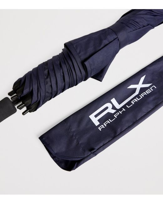 Ralph Lauren Blue Logo Print Umbrella for men