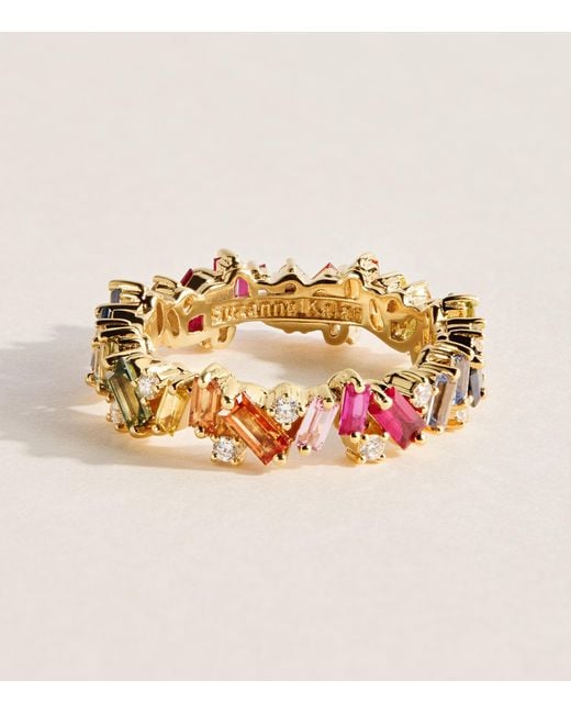 Suzanne Kalan Metallic Diamond And Sapphire Frenzy Eternity Ring