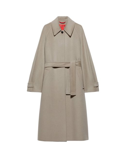 MAX&Co. Gray Wool-Cashmere Wrap Coat