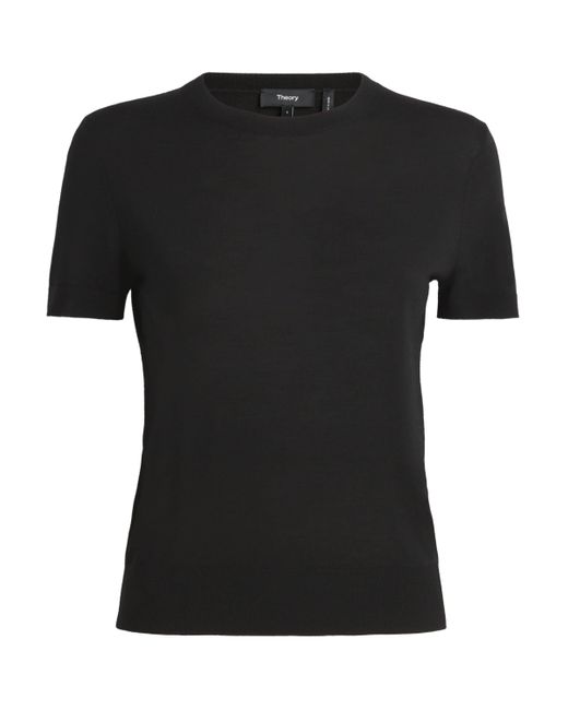 Theory Black Regal Wool Sweater T-Shirt