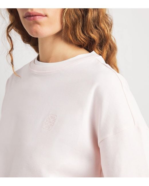 Sandro White Cotton Layered T-Shirt