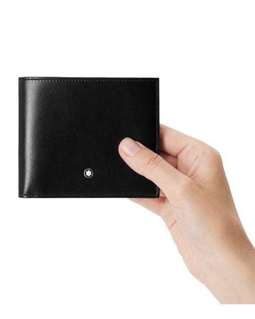 Montblanc Black Leather Meisterstück 8Cc Wallet for men