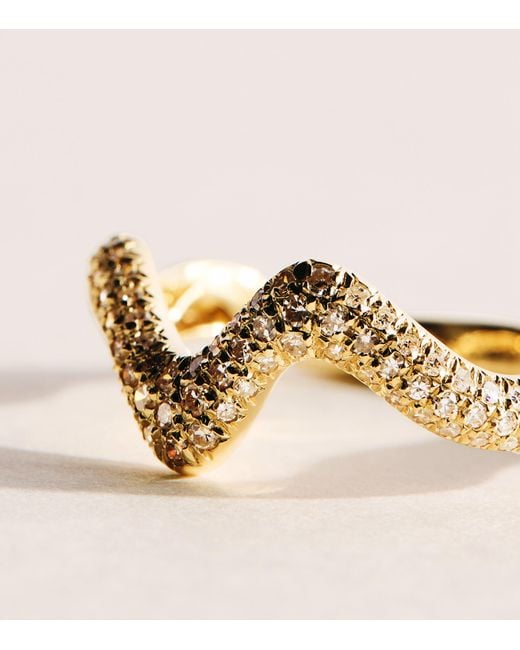 SHAY Natural And Diamond Wave Ring