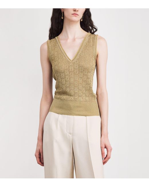 RETORI Natural Knitted Lurex Tank Top