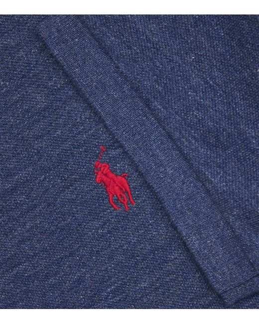 Polo Ralph Lauren Blue Cotton Mesh Slim-Fit Polo Shirt for men