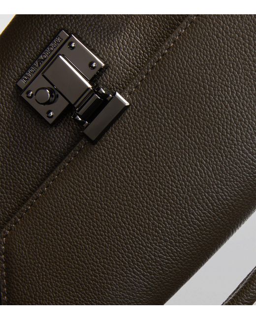 Emporio Armani Black Small Leather Cross-body Bag for men