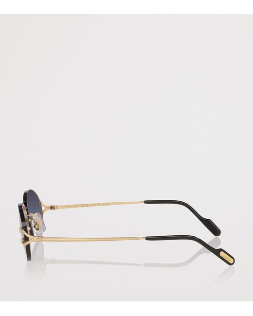 Cartier Blue Metal 06L001806 Round Sunglasses