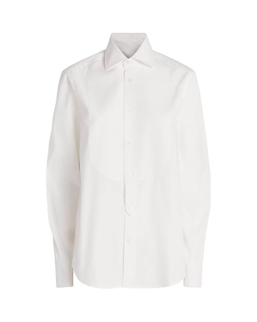 With Nothing Underneath White Organic Cotton Dress Shirt