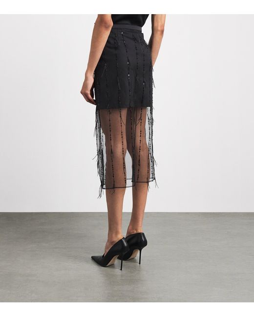 Rag & Bone Black Embellished Geena Mini Skirt