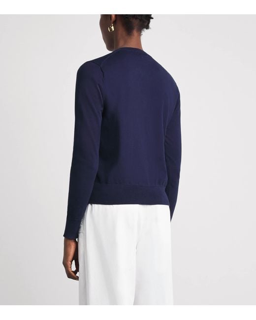 Polo Ralph Lauren Blue Cotton-Blend Cardigan
