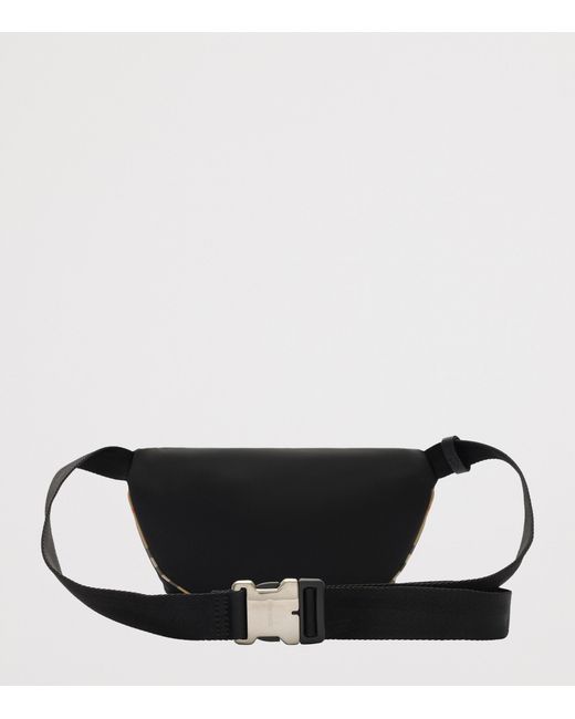 Burberry Black Check-Trim Belt Bag for men