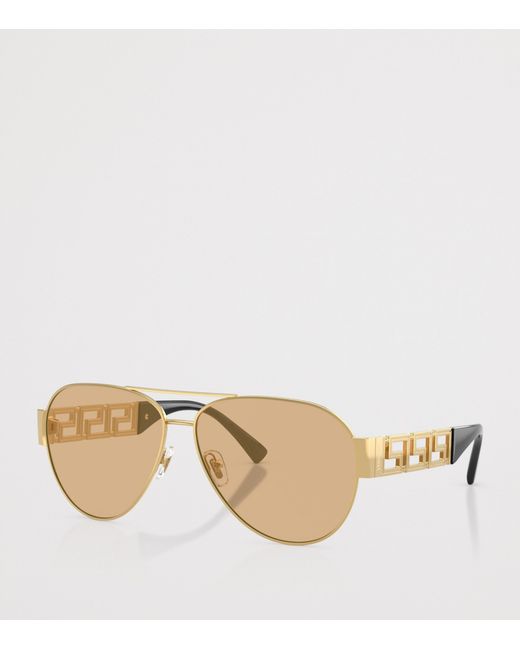 Versace Natural Metal Ve2289 Pilot Sunglasses for men