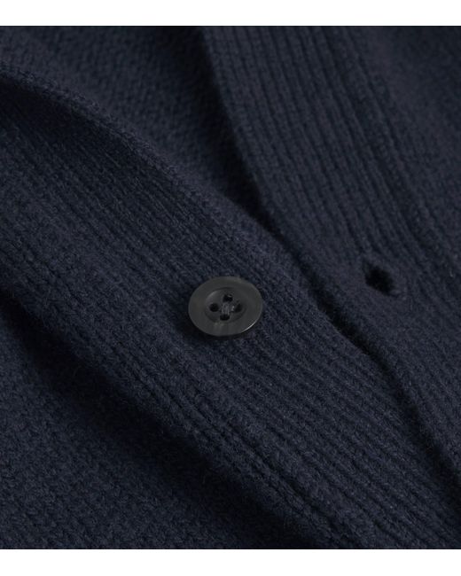 Vince Blue Wool Chest Pocket Cardigan for men