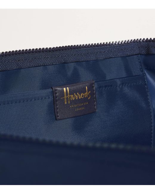 Harrods Blue Medium Nylon Tote Bag