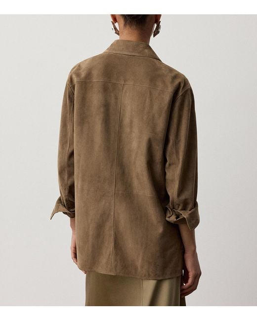 Ralph Lauren Brown Suede Landry Shirt