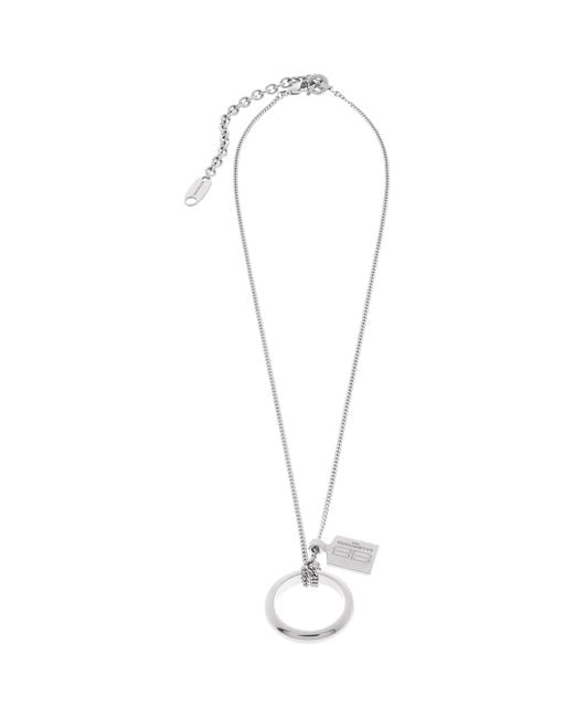 Balenciaga White Saint-Germain Ring Necklace for men