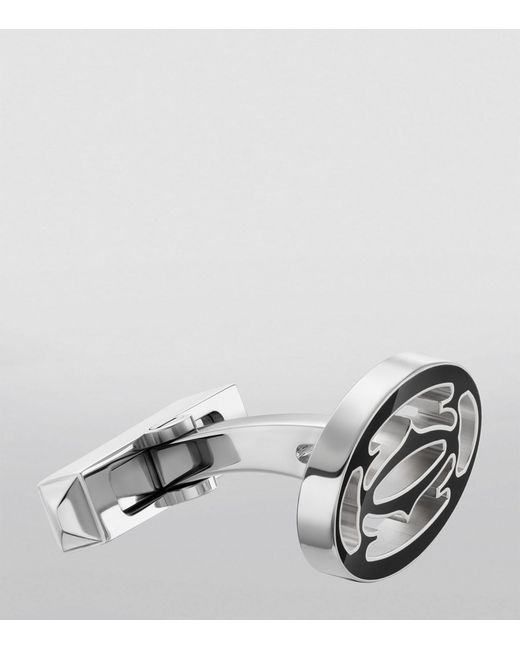 Cartier White Sterling Silver C De Cufflinks for men