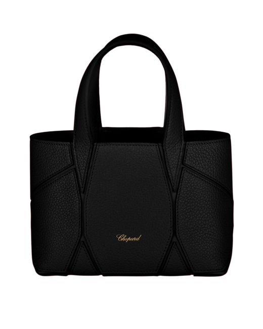 Chopard Black Mini Leather Tote Bag