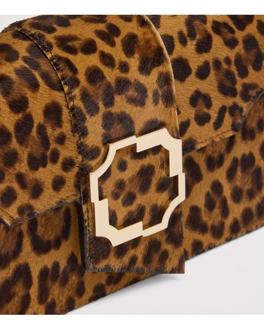 Malone Souliers Brown Mini Leopard Audrey Top-Handle Bag