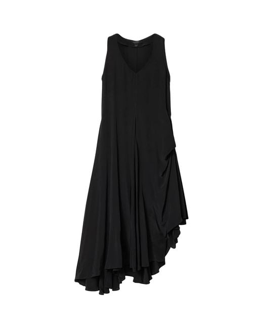 AllSaints Black Adjustable Sybil Midi Dress
