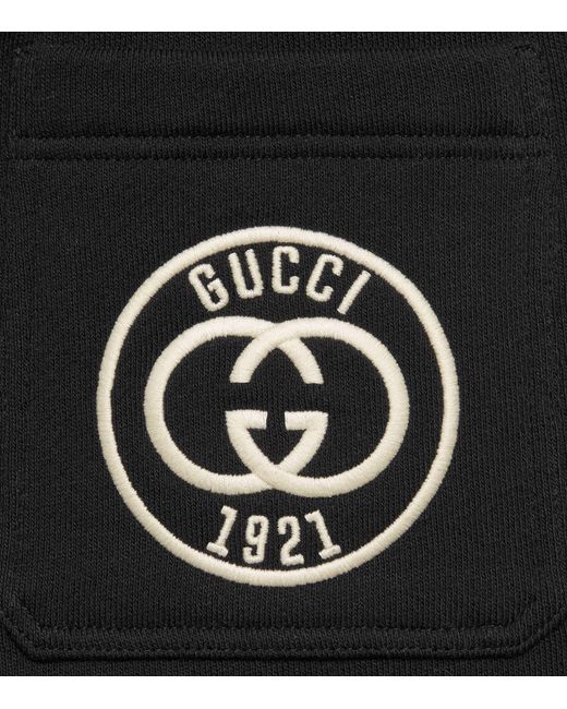 Gucci Black Jersey Interlocking G Sweatpants