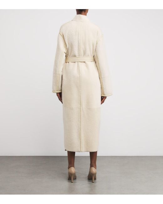 Max Mara Natural Shearling Coat
