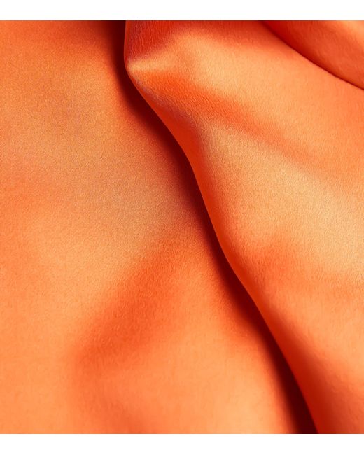 Olivia Von Halle Orange Silk Bella Pyjama Set