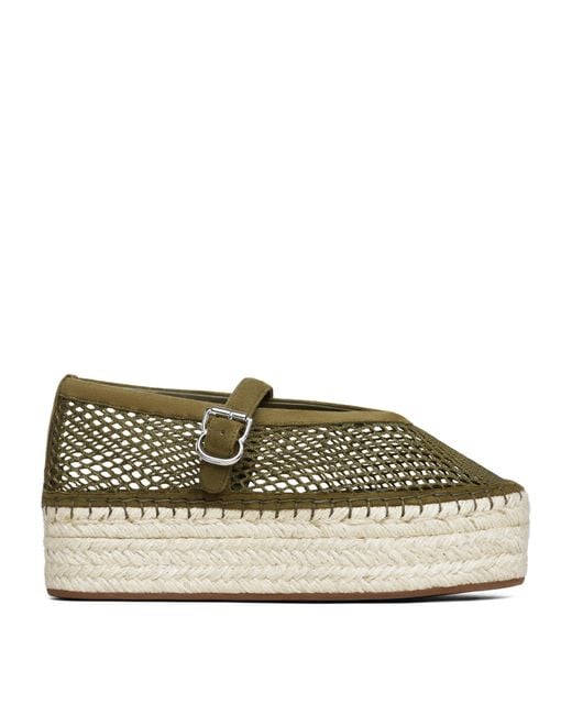 Alaïa Brown Suede Mesh Espadrilles
