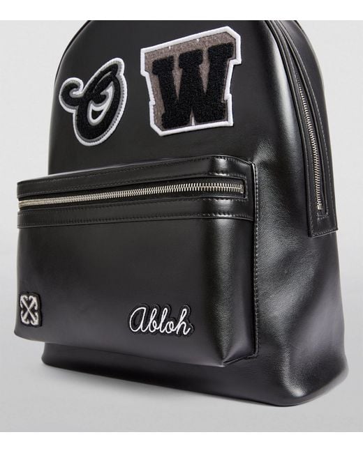 Off-White c/o Virgil Abloh Black Varsity-patch Backpack for men
