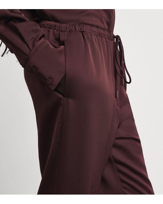 Camilla & Marc Purple Satin Drawstring Ground Trousers